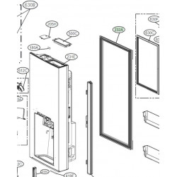 Gasket AssemblyDoor Left Dispenser LG