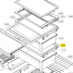 Cover AssemblyTray Vegetable LG