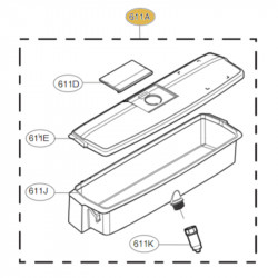 Depósito Completo de Água para Frigorifico LG