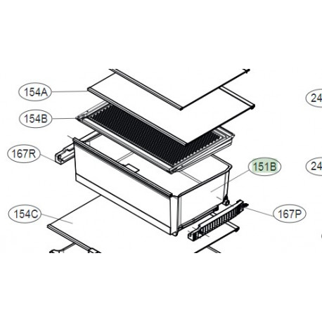 Gaveta para Frigorifico LG