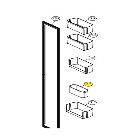 Prateleira para Frigorifico LG