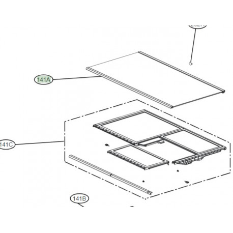 Prateleira para Frigorifico LG