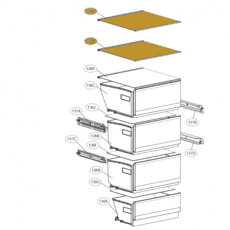 Prateleira para Frigorifico LG